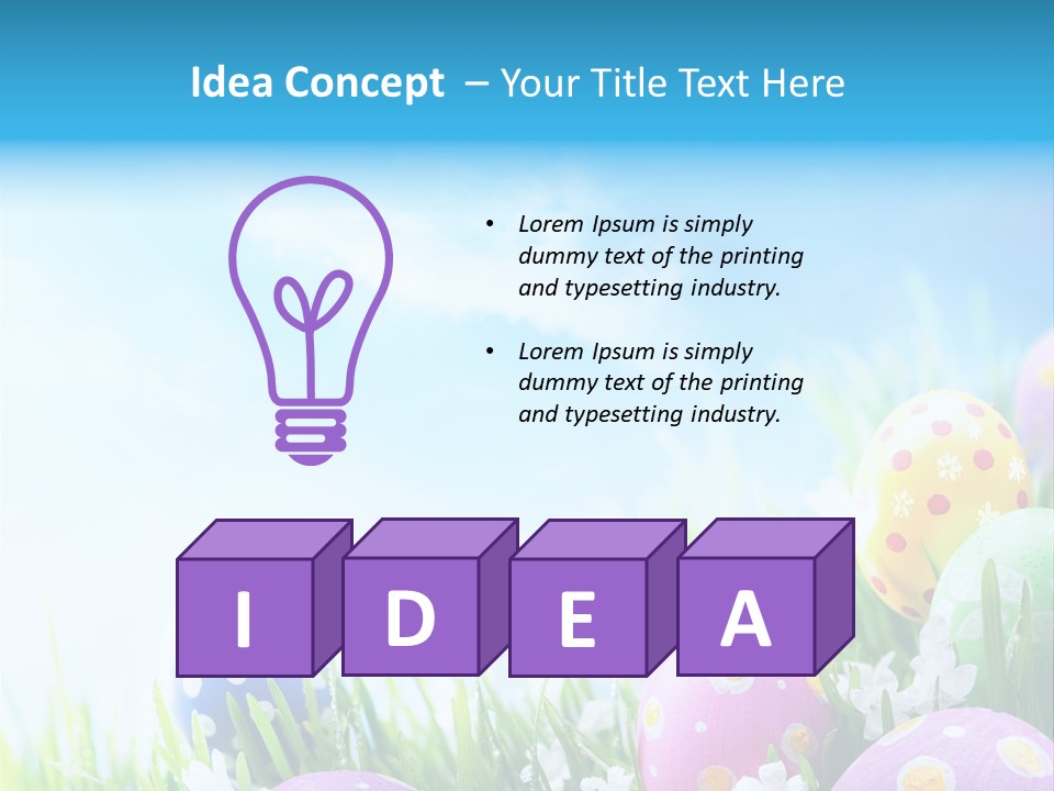Whimsical Flower Easter Eggs Bright PowerPoint Template