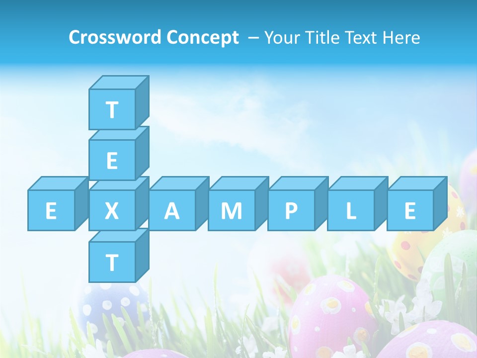 Whimsical Flower Easter Eggs Bright PowerPoint Template