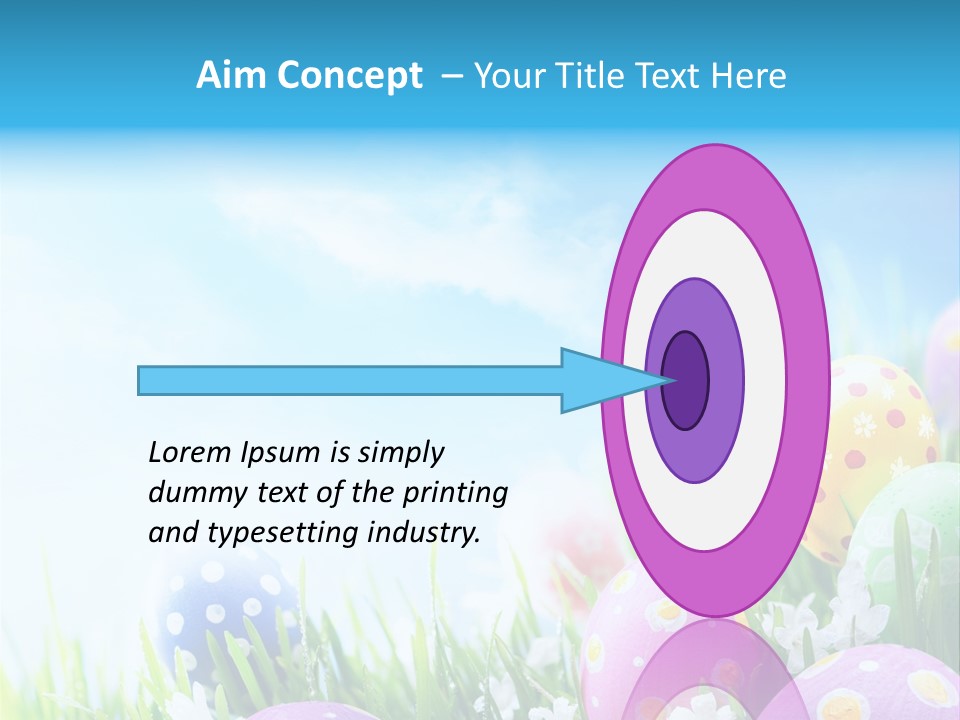 Whimsical Flower Easter Eggs Bright PowerPoint Template