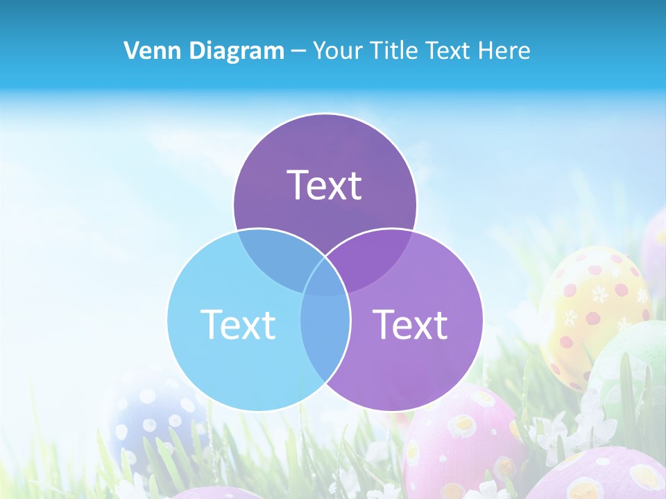 Whimsical Flower Easter Eggs Bright PowerPoint Template