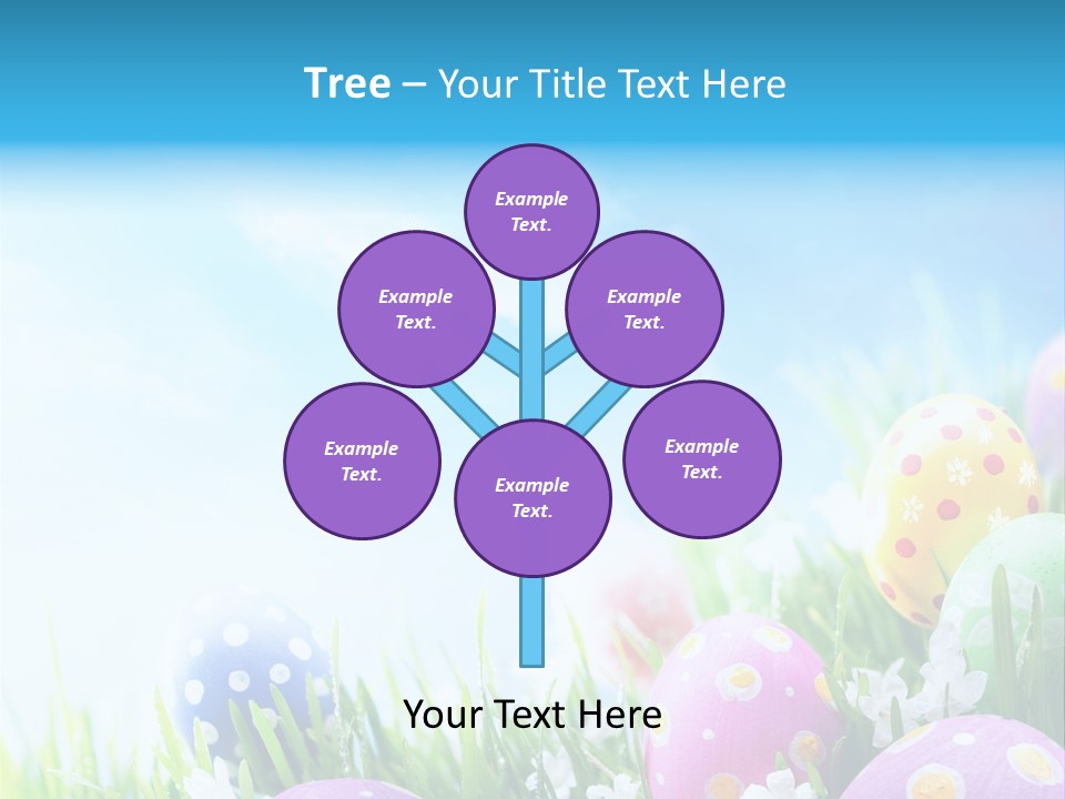 Whimsical Flower Easter Eggs Bright PowerPoint Template