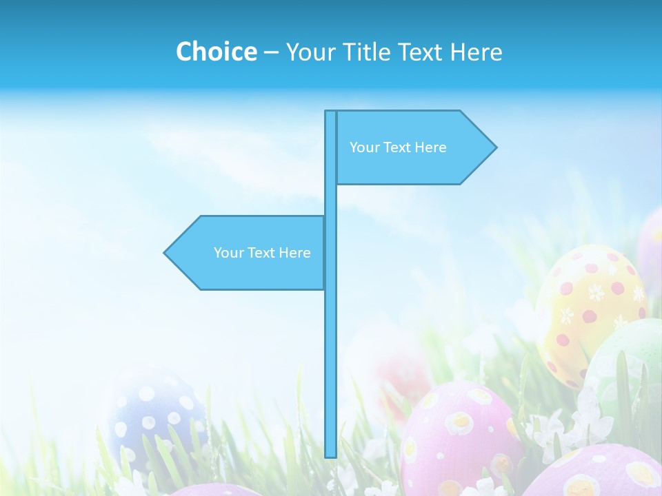 Whimsical Flower Easter Eggs Bright PowerPoint Template