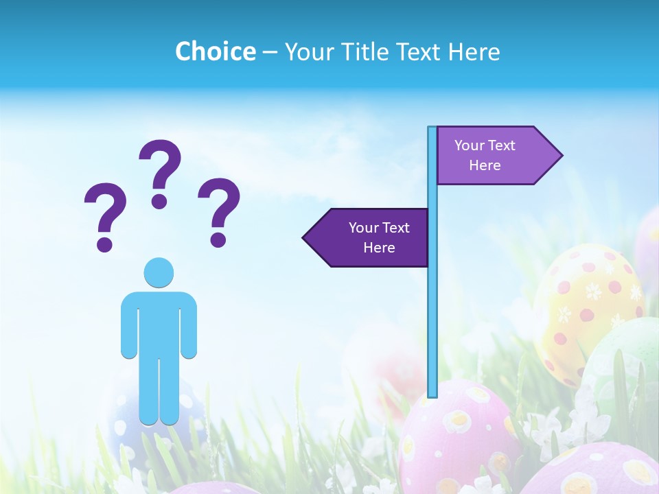 Whimsical Flower Easter Eggs Bright PowerPoint Template