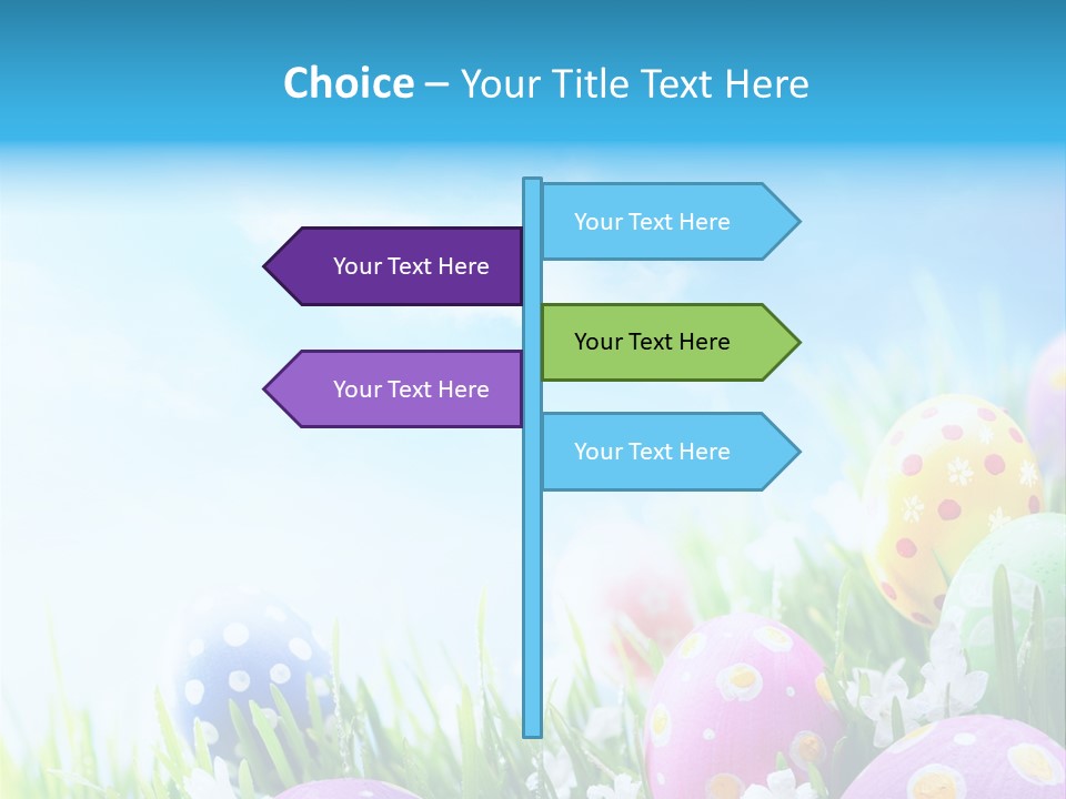 Whimsical Flower Easter Eggs Bright PowerPoint Template