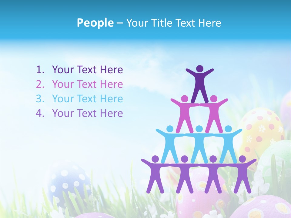 Whimsical Flower Easter Eggs Bright PowerPoint Template