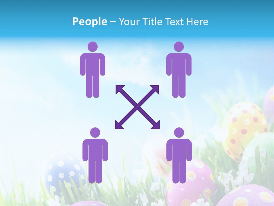 Whimsical Flower Easter Eggs Bright PowerPoint Template