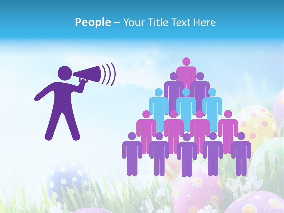 Whimsical Flower Easter Eggs Bright PowerPoint Template