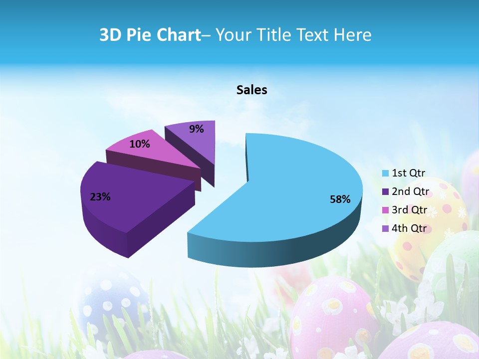 Whimsical Flower Easter Eggs Bright PowerPoint Template