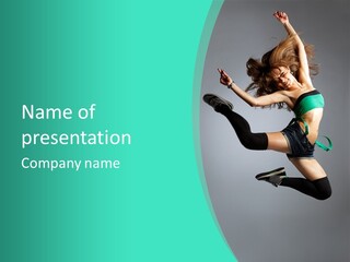 Teenager Isolated Moving PowerPoint Template