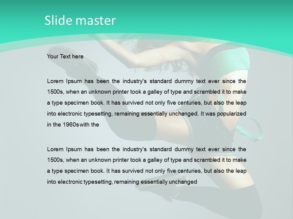 Teenager Isolated Moving PowerPoint Template