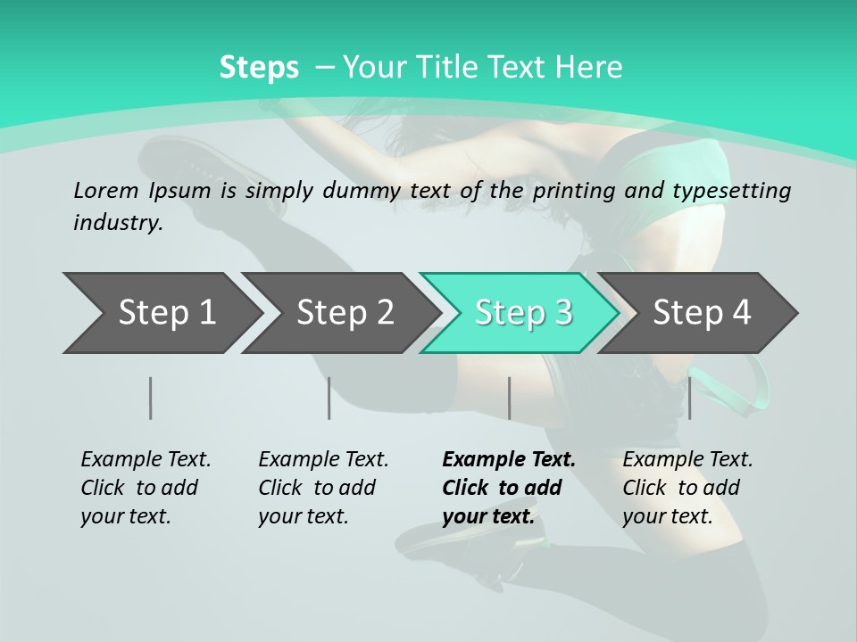 Teenager Isolated Moving PowerPoint Template