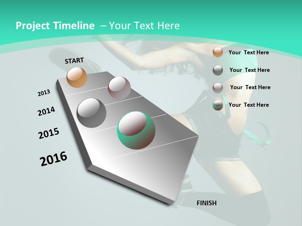 Teenager Isolated Moving PowerPoint Template
