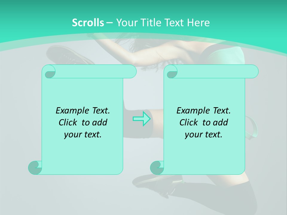 Teenager Isolated Moving PowerPoint Template