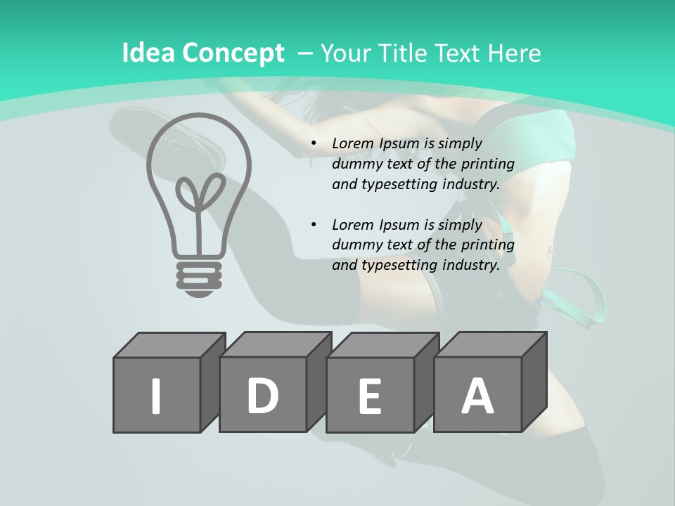 Teenager Isolated Moving PowerPoint Template