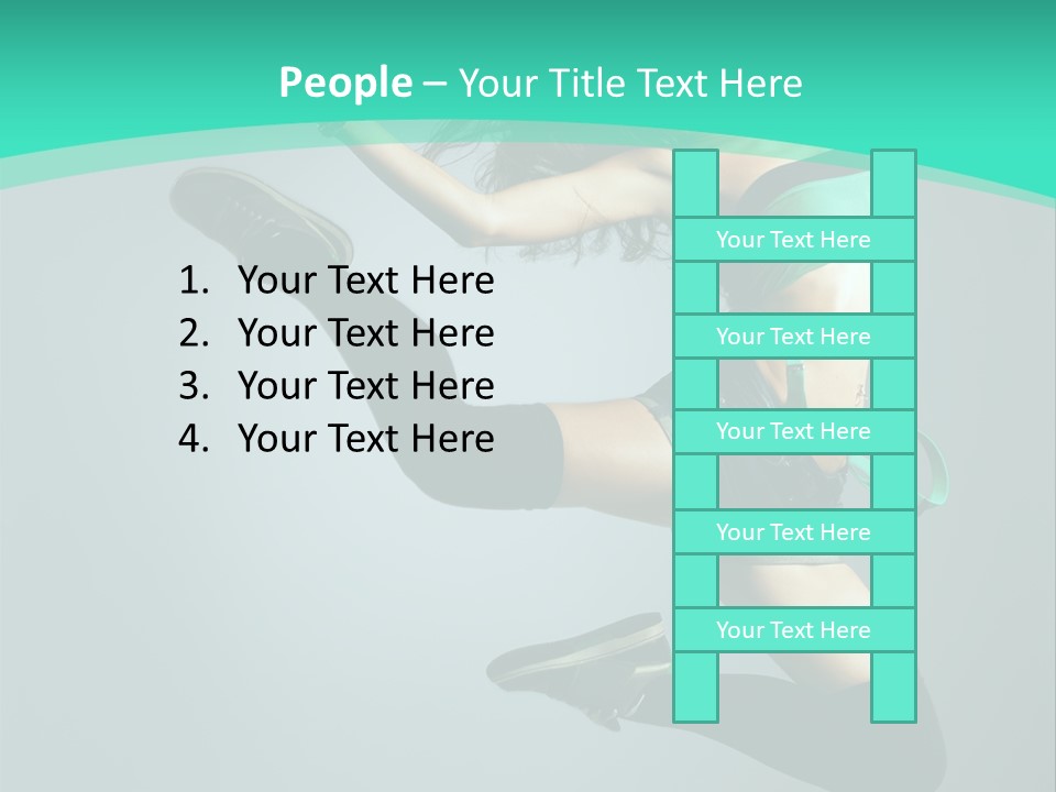 Teenager Isolated Moving PowerPoint Template