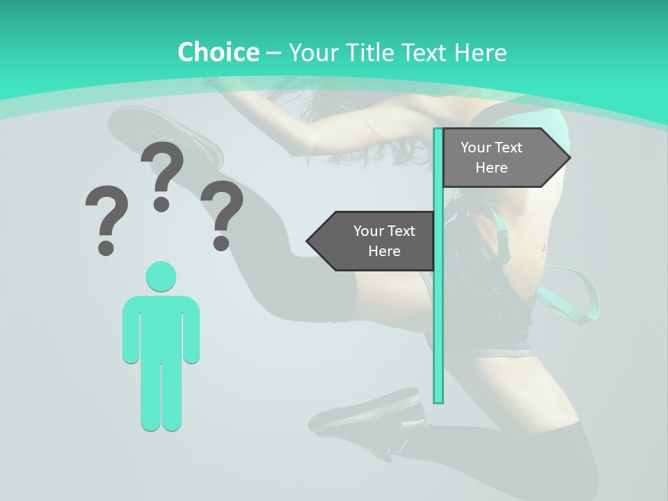 Teenager Isolated Moving PowerPoint Template
