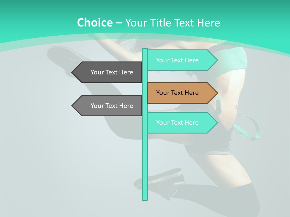 Teenager Isolated Moving PowerPoint Template