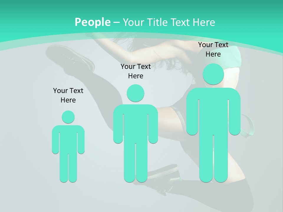 Teenager Isolated Moving PowerPoint Template