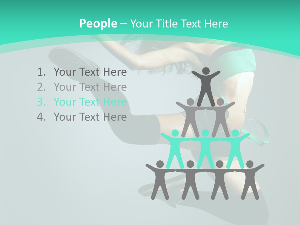 Teenager Isolated Moving PowerPoint Template