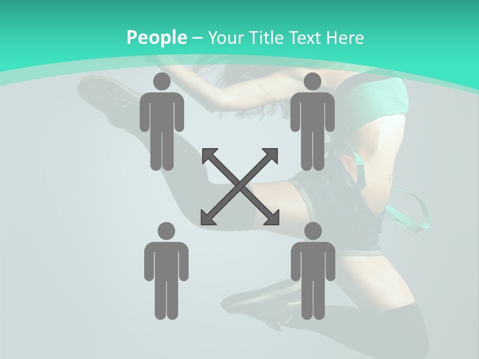 Teenager Isolated Moving PowerPoint Template