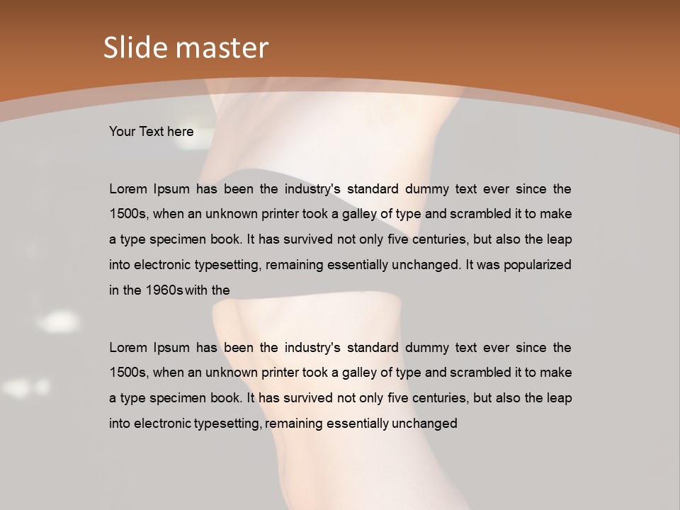 Breast Hair Babe PowerPoint Template