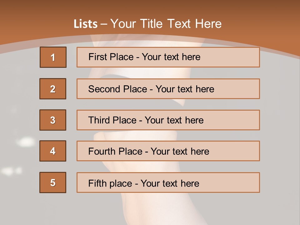 Breast Hair Babe PowerPoint Template