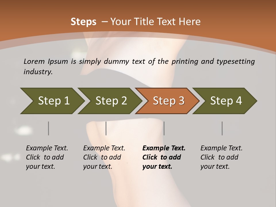 Breast Hair Babe PowerPoint Template