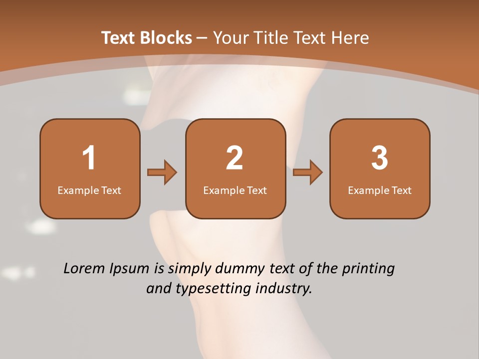 Breast Hair Babe PowerPoint Template