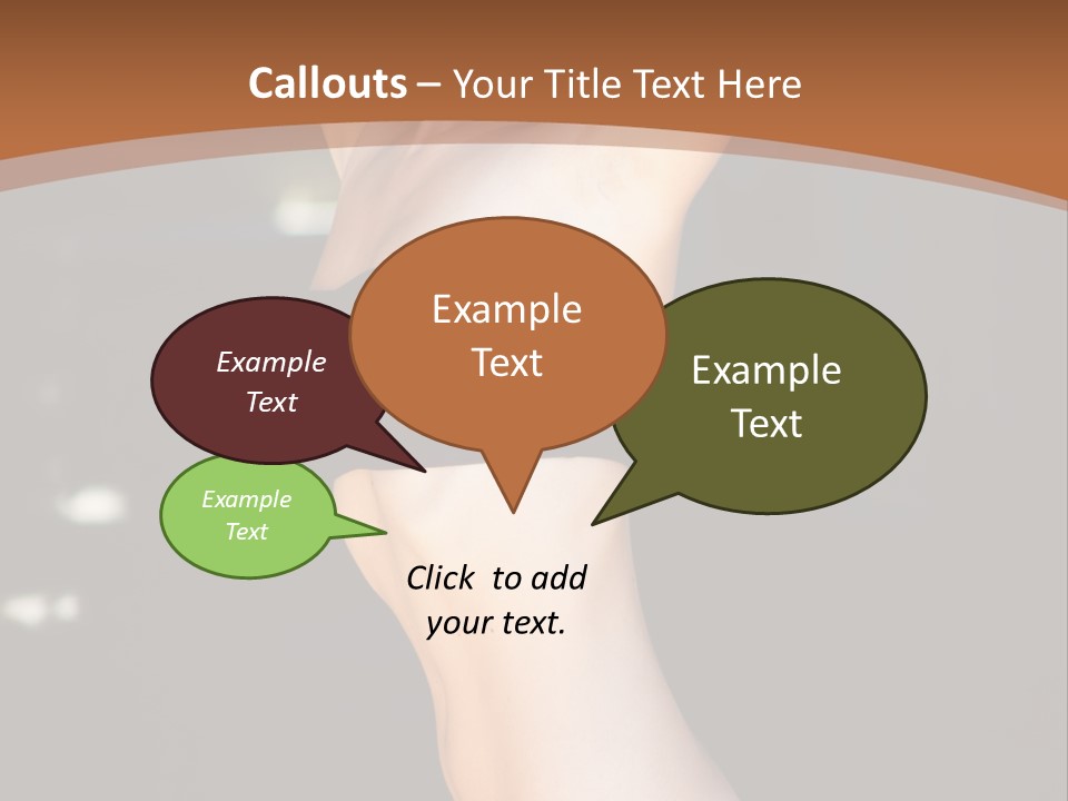 Breast Hair Babe PowerPoint Template