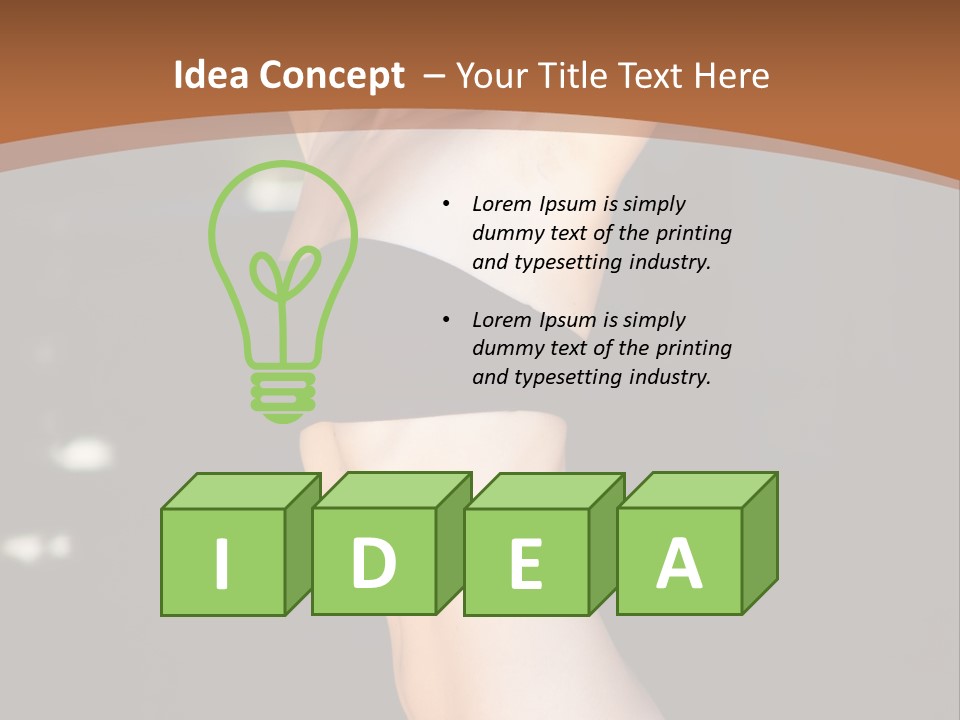 Breast Hair Babe PowerPoint Template