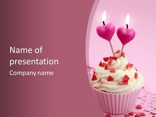 Heart Frosting Color PowerPoint Template