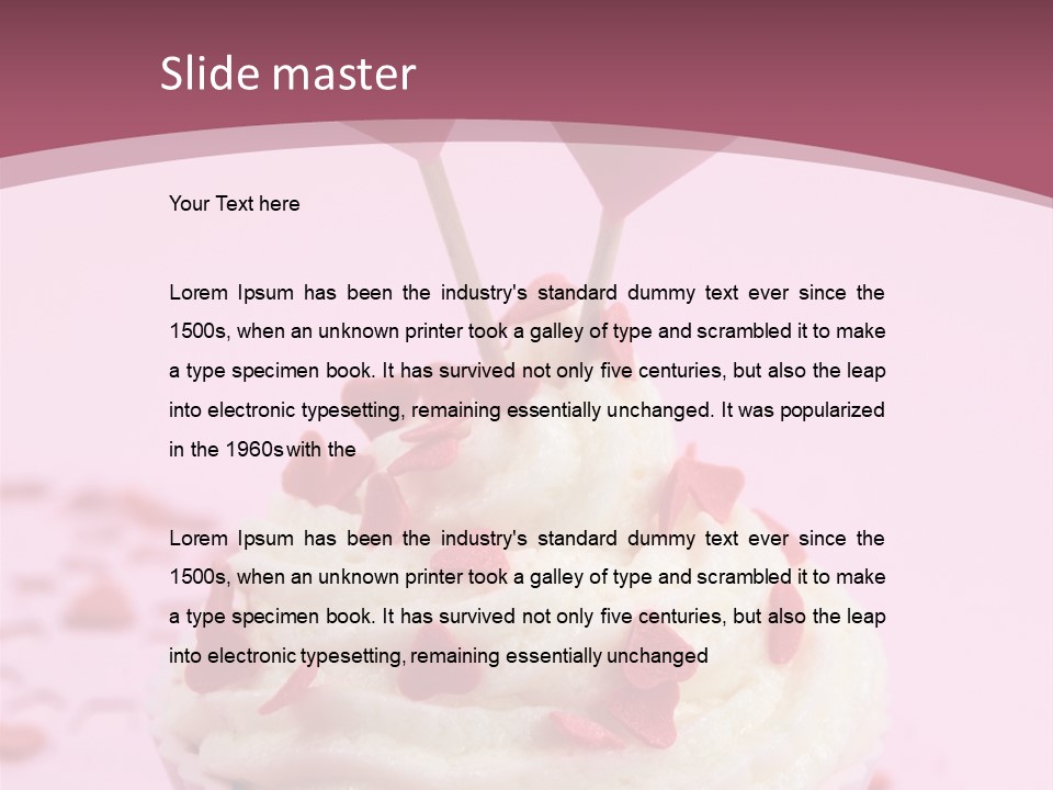 Heart Frosting Color PowerPoint Template