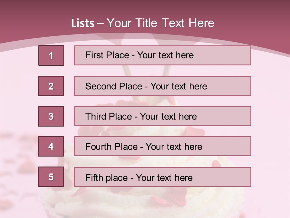 Heart Frosting Color PowerPoint Template