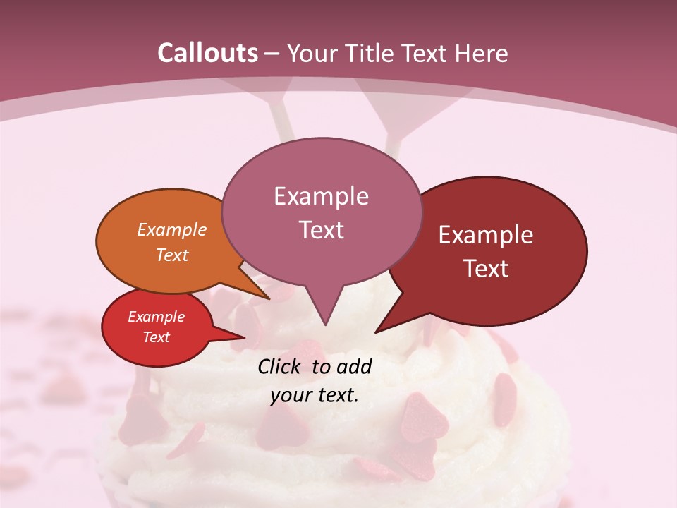 Heart Frosting Color PowerPoint Template