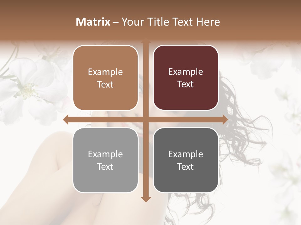 Isolated On White Model Flowers PowerPoint Template