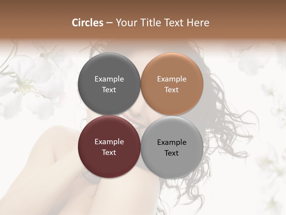 Isolated On White Model Flowers PowerPoint Template