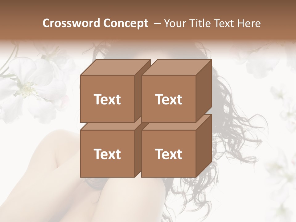 Isolated On White Model Flowers PowerPoint Template