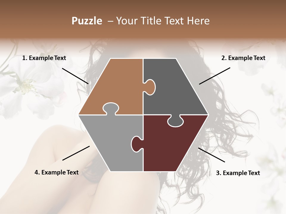 Isolated On White Model Flowers PowerPoint Template