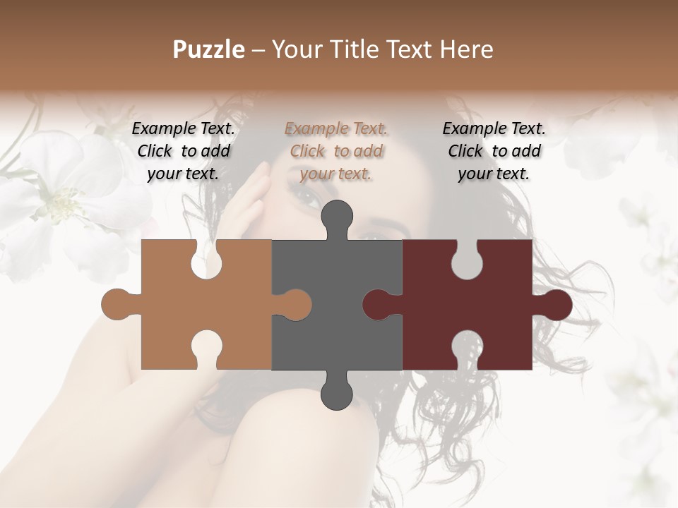 Isolated On White Model Flowers PowerPoint Template