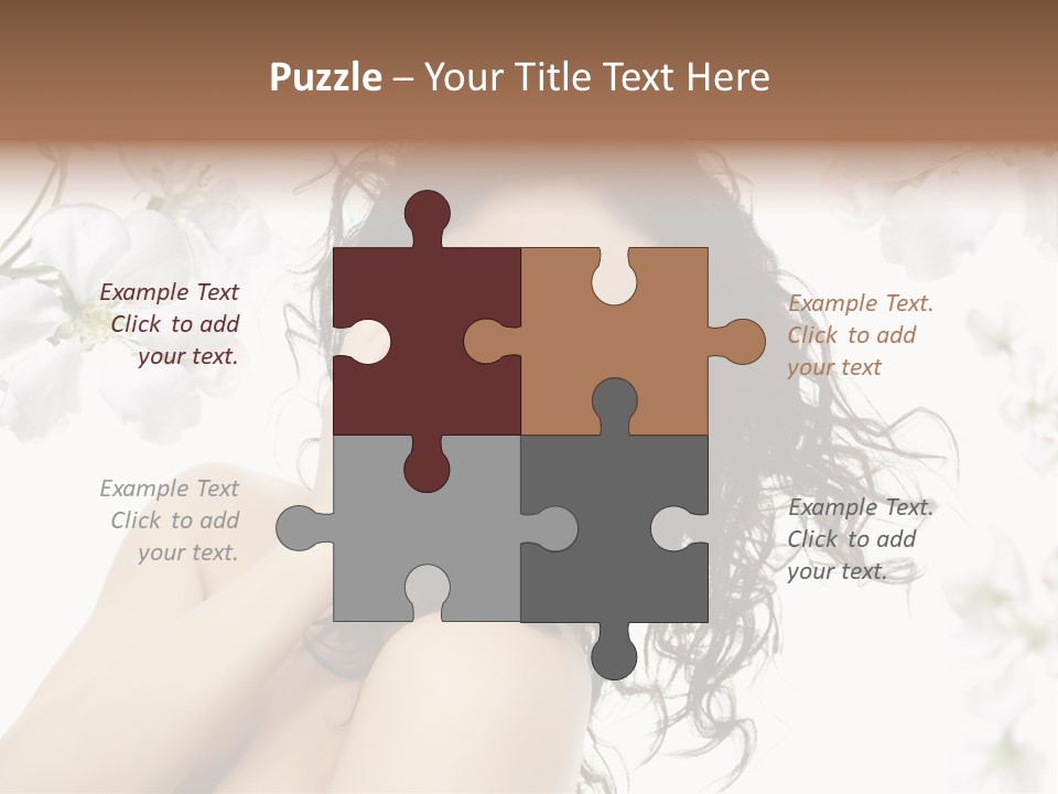 Isolated On White Model Flowers PowerPoint Template