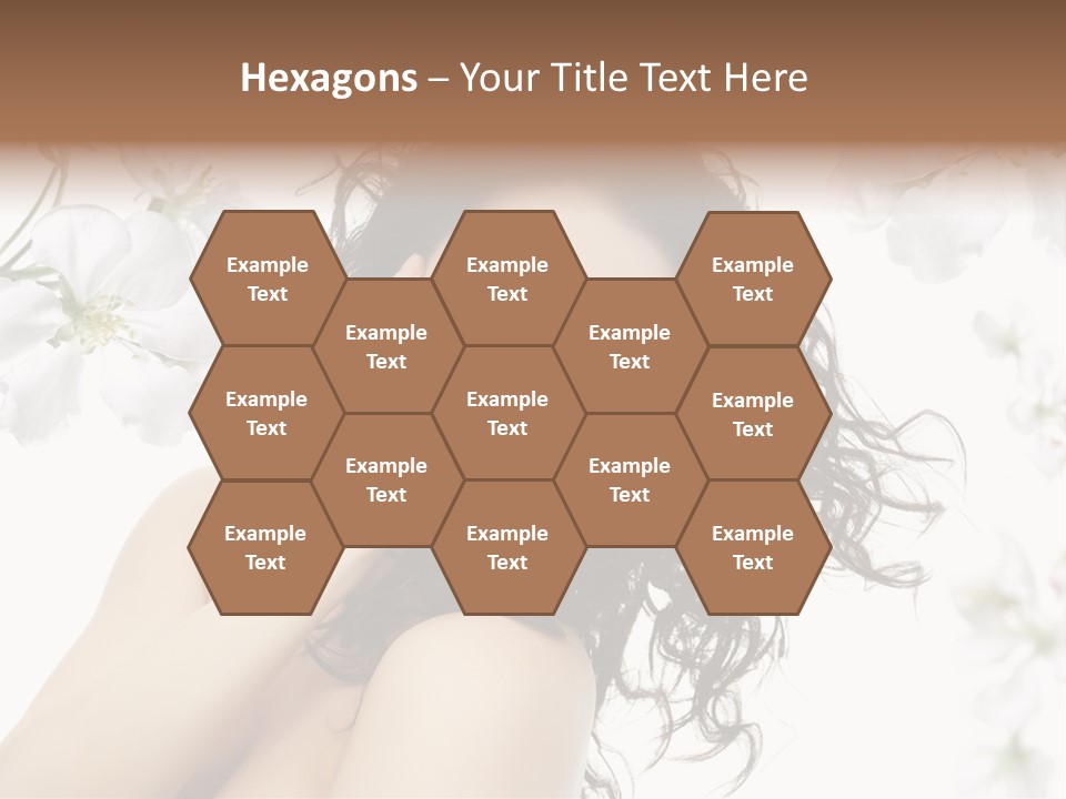 Isolated On White Model Flowers PowerPoint Template