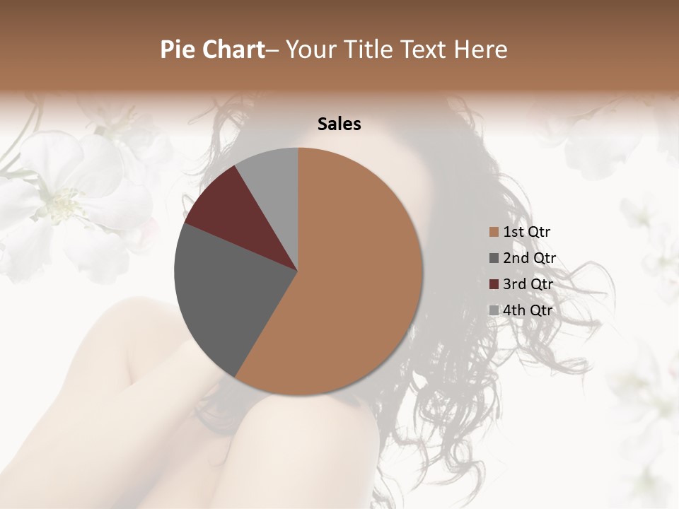 Isolated On White Model Flowers PowerPoint Template