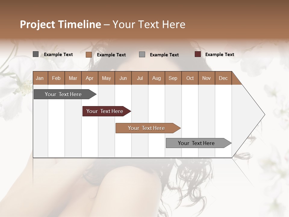 Isolated On White Model Flowers PowerPoint Template