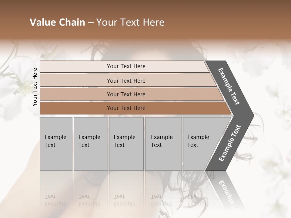 Isolated On White Model Flowers PowerPoint Template