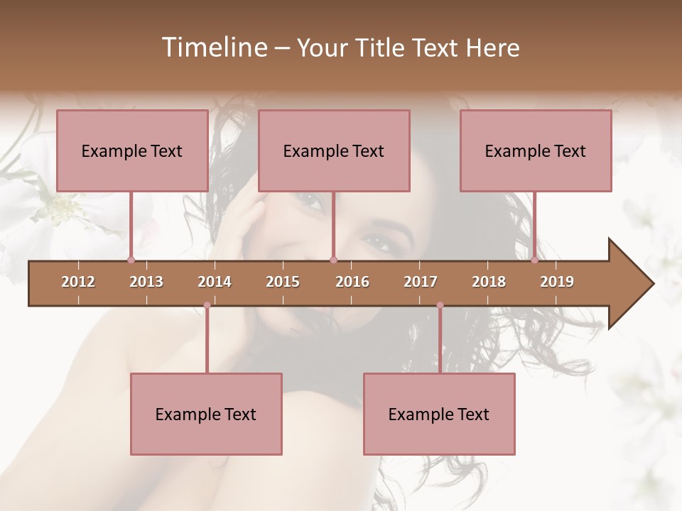 Isolated On White Model Flowers PowerPoint Template