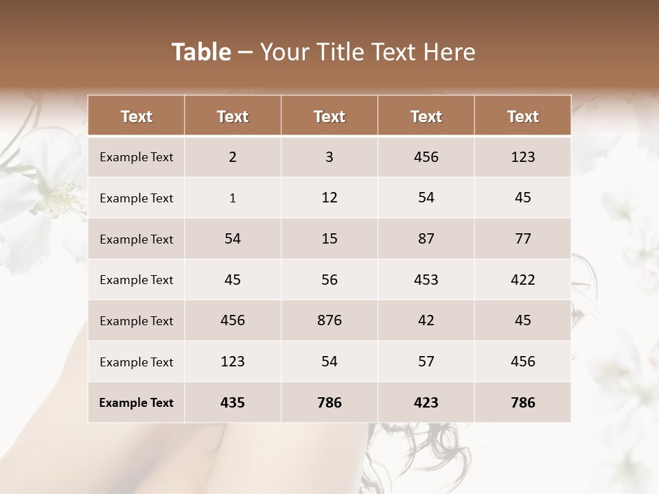 Isolated On White Model Flowers PowerPoint Template