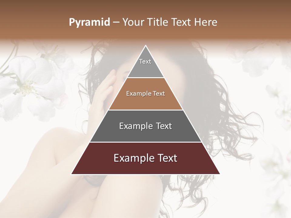 Isolated On White Model Flowers PowerPoint Template