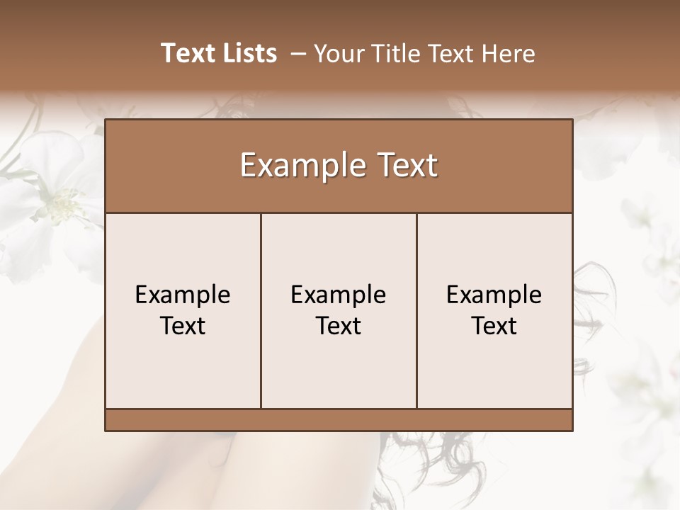 Isolated On White Model Flowers PowerPoint Template