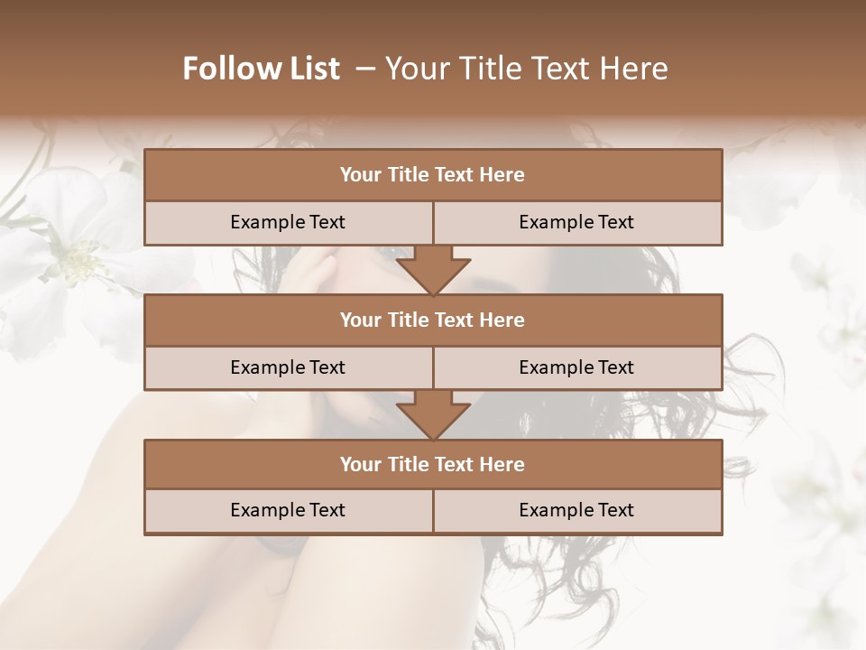 Isolated On White Model Flowers PowerPoint Template