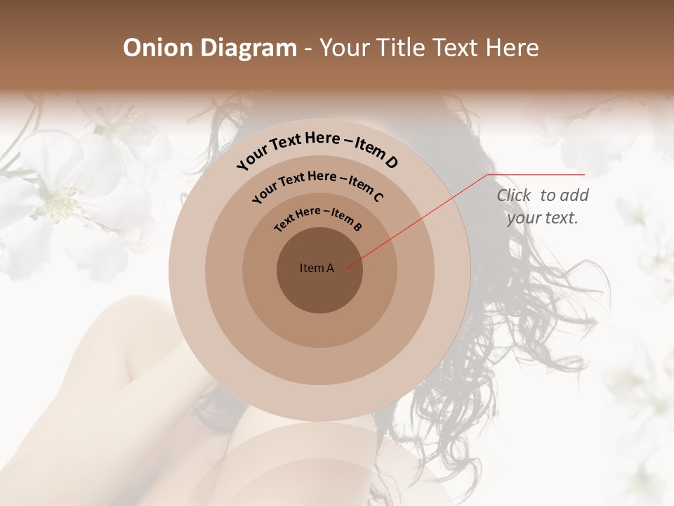 Isolated On White Model Flowers PowerPoint Template